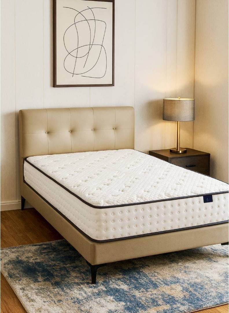 أدين مرتبة بجيوب زنبركية ورغوة الذاكرة لتخفيف الضغط وعزل الحركة ودعم الحواف – صلابة متوسطة – مرتبة في صندوق، مقاس 140×200×20 سم - Image 2